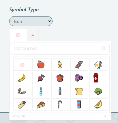 Inventory Item Type Symbol Type Icon Dropdown