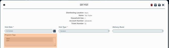 Program Tags on Visit