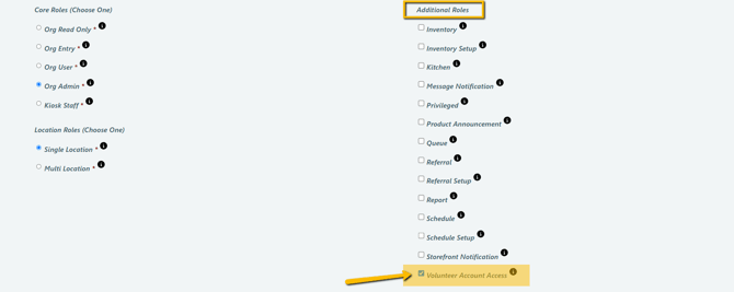 Volunteer Account Access