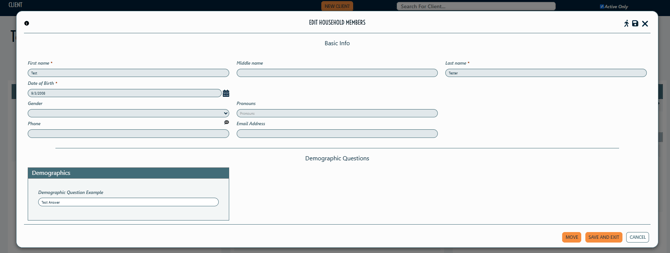 household member form