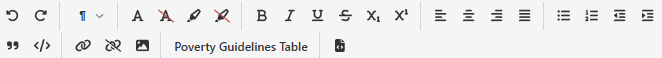 Screenshot of PantrySoft rich text editor