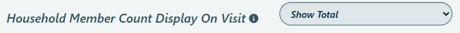 PantrySoft setting Household Member Count Display on Visit
